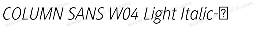 COLUMN SANS W04 Light Italic字体转换